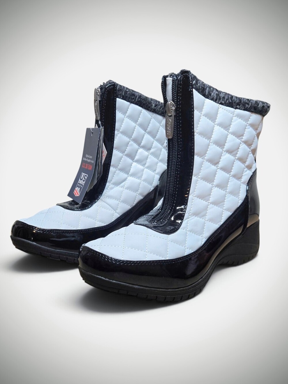 🆕 Khombu Women's 8W - Waterproof Front Zip Winter Boots - MSRP $75